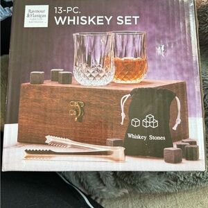 Whiskey Set with Glasses and Stones
